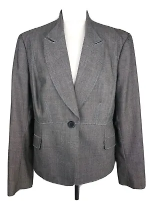 Buy Ghost Women's Grey Virgin Wool Mohair Blend Smart Blazer Jacket Size LL • 11.34£