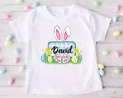 Buy Easter Boy T Shirt Personalised Egg Hunt Kids 1-8+ Years • 3.99£