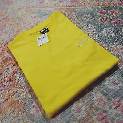 Buy Dime Classic Logo T Shirt Yellow M RRP £40 Hockey Fucking Awesome Awake Supreme • 40£