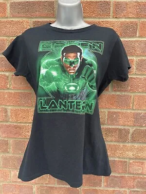 Buy Green Lantern, Ladies Black Dc Comics  The Green Lantern  T-shirt  Top, Sz Xl 14 • 2.99£