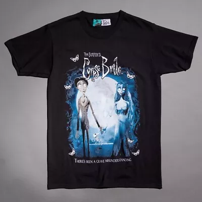 Buy Official Tim Burton's Corpse Bride Glow In The Dark Black T-Shirt • 22.99£