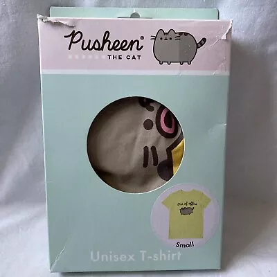 Buy Pusheen Official Authentic ‘Out Of Office’ T-Shirt Yellow Woman’s Size Small NEW • 14.99£