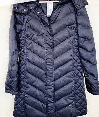 Buy Kenneth Cole Reaction Faux Fur Trim Hood Chevron. Puffer Coat Grey. Size XL • 37.50£