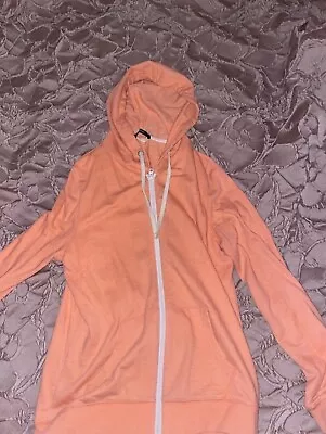Buy Zip Up Orange Hoodie Size L • 7.10£