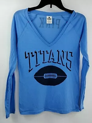 Buy Pre-Owned Victorias Secret Pink Womens Small Blue Long Sleeve With Titan Logo • 19.84£