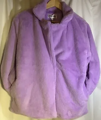Buy VIGOSS COLLECTION Women's Coat Jacket Faux Fur Purple Size M New With Tags • 20.76£
