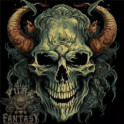 Buy Devil Skull Demon Grim Reaper Satan Mens Cotton T-Shirt Tee Top • 10.99£