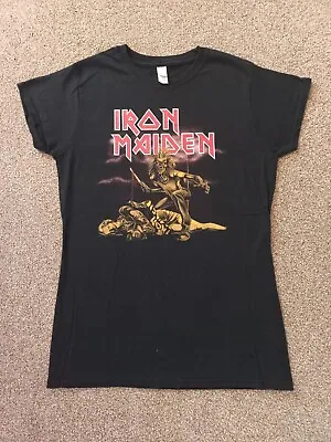 Buy Iron Maiden Ladies T-Shirt - Gildan Size L - Heavy Metal - Eddie  • 7.99£