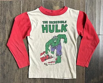 Buy Vintage The Incredible Hulk T-shirt Youth Size 1978 Marvel Comic Book Superhero • 68.67£
