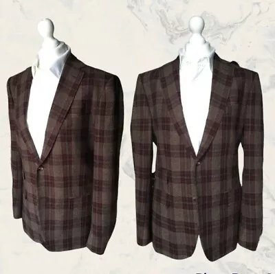 Buy Caruso Jacket Brown And Red Check - Hand Made In Italy - 40 Chest • 200£