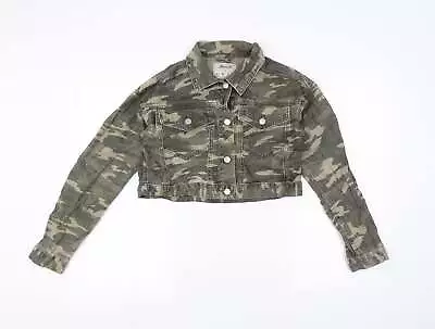 Buy Denim & Co. Womens Green Camouflage Jacket Size 4 • 7.25£