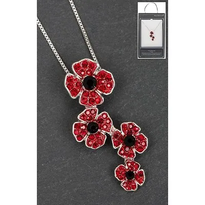 Buy Equilibrium Silver Plated Poppy Jewellery : Cascade Pendant  • 18£