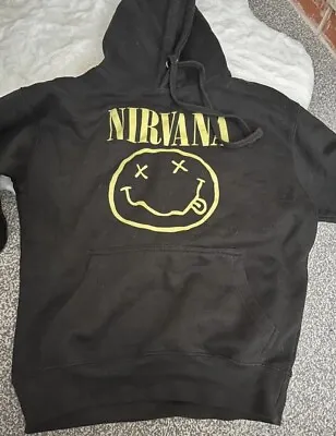 Buy Nirvana Hoodie Grunge Rock Band Merch Jumper Size Small Kurt Cobain Dave Grohl • 16.50£