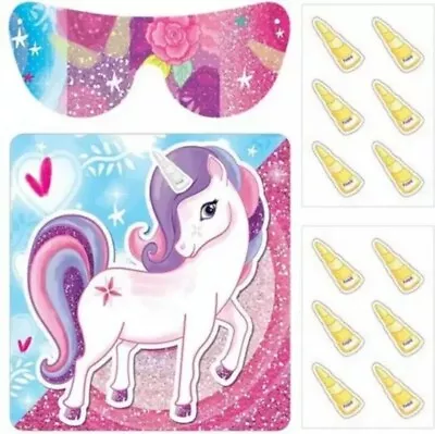 Buy Stick The Horn Little Unicorn Dreams Party Game Sticker - 12 Players • 2.45£