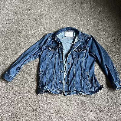 Buy Womens Next Blue Oversized Denim Jacket Uk 18 • 10£
