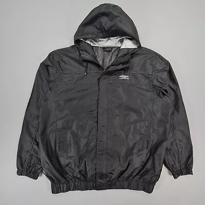 Buy UMBRO Mens Waterproof Jacket Black Large Hooded Lightweight Packable • 11.99£
