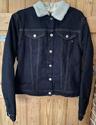 Buy Replay Dark Denim Jacket, Fleece Lining,  UK L, New • 13.90£
