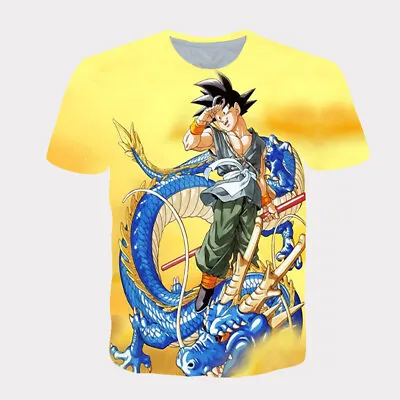 Buy Mens Anime DBZ Super Saiyan 4 Son Goku Print Short Sleeve T-Shirt Adult S-6XL • 15.59£