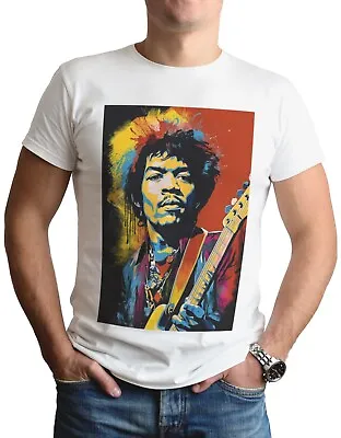 Buy Jimi Hendrix Art T-Shirt Pop Art Guitar Guitarist Rock Music Band Gift • 7.99£
