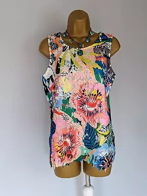 Buy NWT £72 DESIGNER Size 12 14 Tunic Blouse Top Summer Holiday Occasion BOUTIQUE 💕 • 10£
