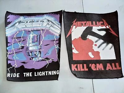 Buy Large Metallica Ride The Lightning An Kill 'Em All Sew On Jacket Back Patches • 23.68£