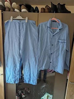 Buy Mens Bhs Medium Cotton Polyester Mix Light Blue Pyjamas • 9.99£