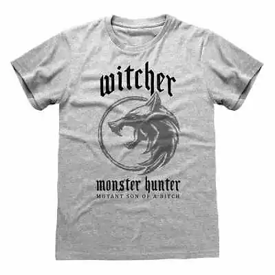 Buy Witcher - Monster Hunter Unisex Grey T-Shirt Large - Large - Unisex  - J777z • 14.48£
