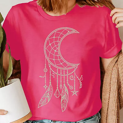 Buy Crescent Moon Celestial Night Sky Cute Novelty Womens T-Shirts Tee Top #DNE • 7.59£