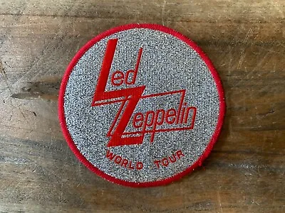 Buy Vintage Led Zeppelin World Tour Sew-on Patch - Glitter - 10cm • 25£
