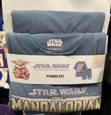 Buy Star Wars Mandalorian Pyjama Set Short Sleeve Blue PJ Mens Shorts Primark • 19.99£
