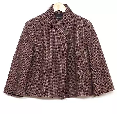 Buy Great Plains Brown Knitted Wool Cape Jacket UK L • 20£