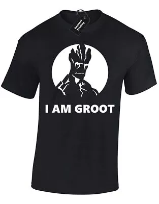 Buy I Am Groot Mens T Shirt Tee Funny Guardians Top The Galaxy Hero Superhero Retro • 7.99£