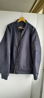 Buy Next Mens Navy Blue Ma1 Bomber Style Jacket XXXL • 15£