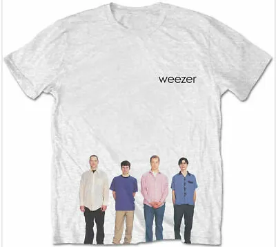 Buy Officially Licensed Weezer Blue Album Mens White T Shirt Weezer Classic Tee • 14.50£