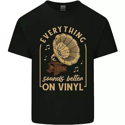 Buy Music Sounds Better On Vinyl Records LP DJ Mens Cotton T-Shirt Tee Top • 8.75£
