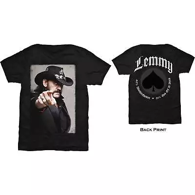 Buy Lemmy Unisex T-Shirt: Pointing Photo (Back Print) OFFICIAL NEW  • 20.90£