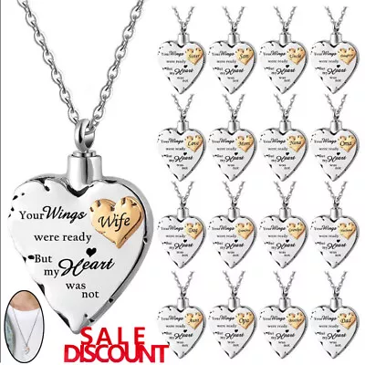 Buy Urn Necklace Cremation Jewellery Ashes Heart Pendant Locket Keepsake Memorial • 2.09£