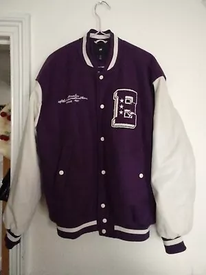 Buy H&M Men's The Weeknd RARE Purple L Varsity Jacket Limited Edition • 29.99£