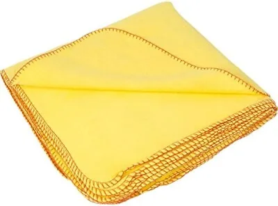 Buy 12x Pack Yellow Dusters Flannel 100% Cotton Polishing Cleaning Dust Cloth Towels • 3.45£