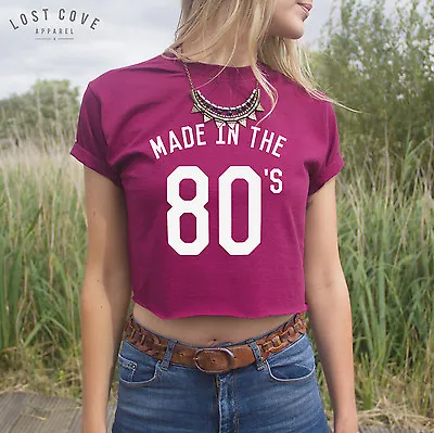 Buy * Made In The 80's Crop Top College Fangirl Fashion Fresh Vintage * • 11.99£
