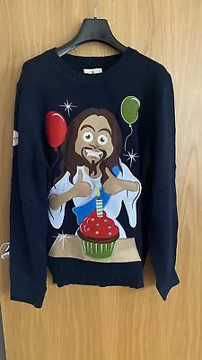 Buy Funky Christmas Jumpers Jesus Birthday Cupcake Brand New With Tag Size L • 50£