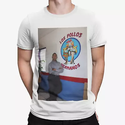 Buy Gus Los Pollos Hermanos Pic T-Shirt - Breaking Bad Retro Action TV American Saul • 7.19£