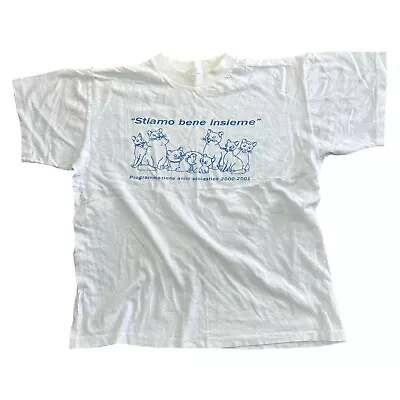 Buy Vintage Single Stitch T-Shirt Santo Domingo Graphic Print 90s Pink Mens Large • 17.99£