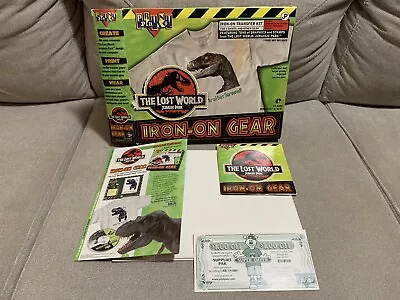 Buy 1997 The Lost World Jurassic Park Movie Iron On Gear Kit T Shirts Vintage CD-ROM • 23.74£