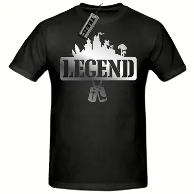 Buy Battle Royale Dogtag Legend Gaming Tshirt, Silver Slogan Children's Tshirt • 7.99£