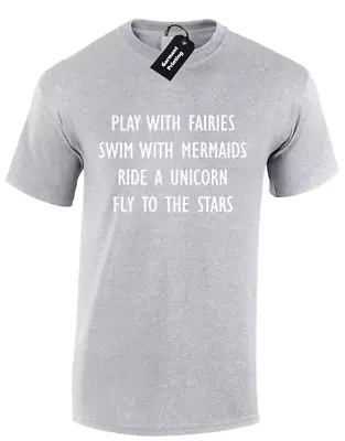 Buy Play With Fairies Mens T Shirt Funny Cute Summer Printed Fashion Design  • 8.99£