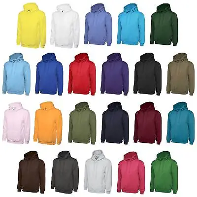 Buy Mens Womens Hoodie Heavyweight Unisex Hooded Pullover Thick Jumper (2 For £27) • 15.52£