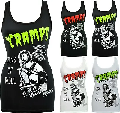 Buy The Cramps Womens PSYCHOBILLY Tank Top Spank & Roll Bondage Pin-up Garage Punk • 18.50£