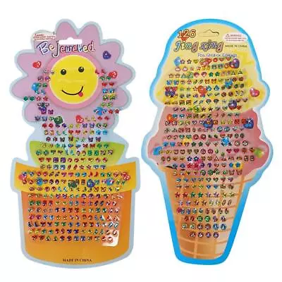 Buy Kids Girl Crystal Stick Earring Sticker Toy Body Bag Jewellery Party  Prof E1 • 4.84£