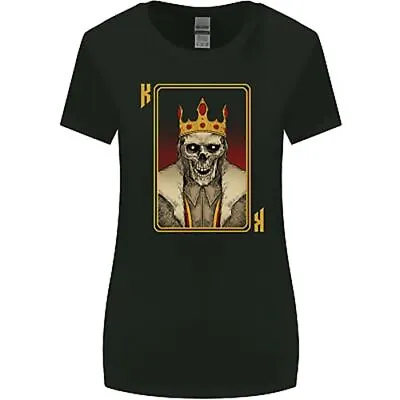 Buy King Playing Card Gothic Skull Poker Womens Wider Cut T-Shirt • 9.99£